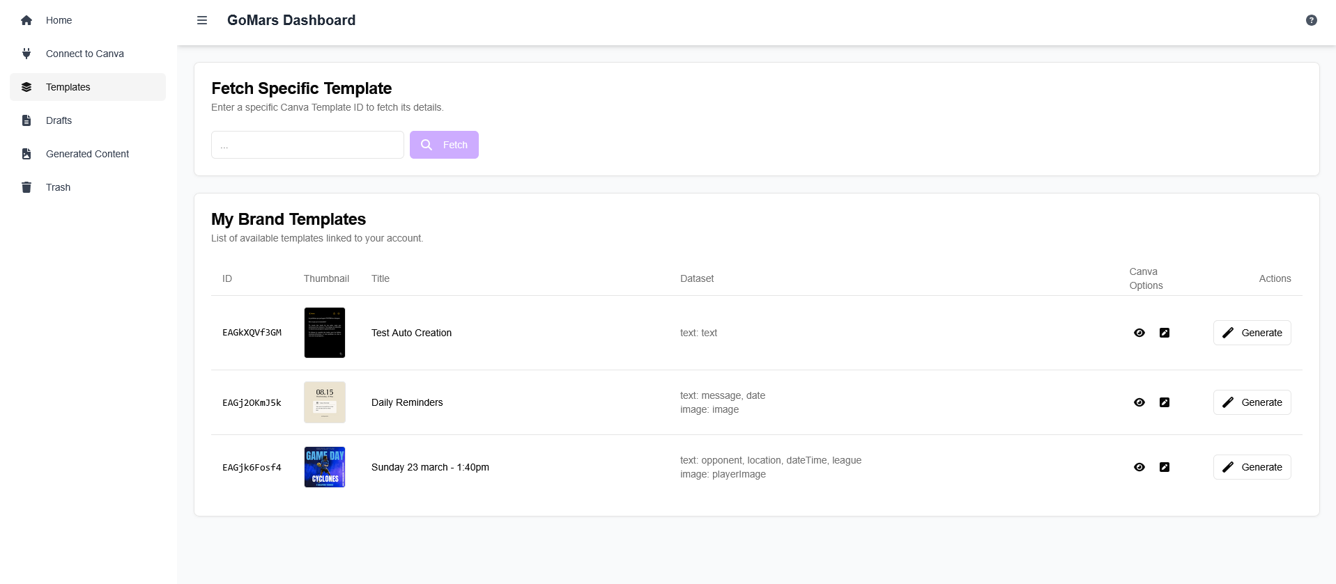 Load Templates
